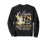 Chapter 78 Fabulous EST 1948 78th Birthday Queen Diamond Sweatshirt