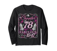 Chapter 78 Fabulous Since 1947 78th Diamond Birthday Queen Long Sleeve T-Shirt