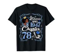 Chapter 78 Fabulous Since 1947 78th Diamond Birthday Queen T-Shirt