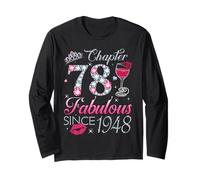 Chapter 78 Fabulous Since 1948 78Th Birthday Gift for Women Long Sleeve T-Shirt