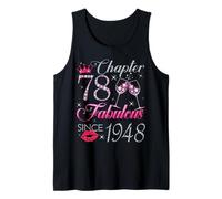 Chapter 78 Fabulous Since 1948 78Th Birthday Gift for Women Tank Top