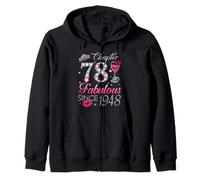 Chapter 78 Fabulous Since 1948 78Th Birthday Gift For Women Zip Hoodie
