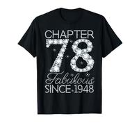 Chapter 78 Fabulous Since 1948 Happy 78Th Birthday Girl Lady T-Shirt