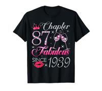 Chapter 87 Fabulous Since 1939 87Th Birthday Gift for Women T-Shirt