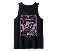 Chapter 87 Fabulous Since 1939 High Heel 87th Birthday Women Tank Top
