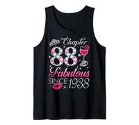 Chapter 88 Fabulous Since 1938 88Th Birthday Gift for Women Tank Top