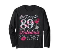 Chapter 89 Fabulous Since 1937 89Th Birthday Gift for Women Long Sleeve T-Shirt