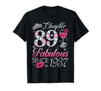 Chapter 89 Fabulous Since 1937 89Th Birthday Gift for Women T-Shirt