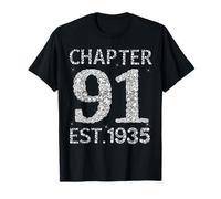 Chapter 91 EST 1935 Happy 91st Birthday Gift for Him Her T-Shirt