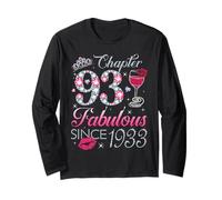 Chapter 93 Fabulous Since 1933 93rd Birthday Gift for Women Long Sleeve T-Shirt