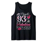 Chapter 93 Fabulous Since 1933 93rd Birthday Gift for Women Tank Top