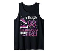Chapter 93 Fabulous Since 1933 93rd Birthday Girl Lady Tank Top