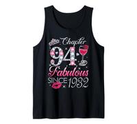 Chapter 94 Fabulous Since 1932 94th Birthday Gift for Women Tank Top