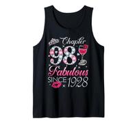 Chapter 98 Fabulous Since 1928 98Th Birthday Gift for Women Tank Top