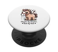 Chapter By Chapter Ride By Ride Cute Reading Horse PopSockets Adhesive PopGrip