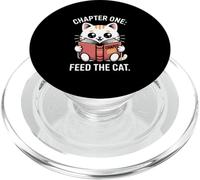 Chapter One Feed The Cat Cute Book PopSockets PopGrip for MagSafe