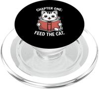 Chapter One Feed The Cat Cute Book PopSockets PopGrip for MagSafe
