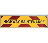 Chapter8Fleet Highway Maintenance Chevron 1200x300mm | Chapter 8 Compliant Vehicle Sign | Retro-Reflective Red & Yellow | Under 40mph R3B | Van Tipper Tail Lift Recovery