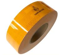 Chapter8Fleet Reflective Conspicuity Tape 50mm | Chapter 8 Compliant Vehicle Marking | Micro-Prismatic Yellow Hi-Vis | Self-Adhesive | 9m 12m 15m 45m Rolls | Vans HGV Lorries Trailers Roadworks