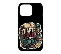 Chapters Cover My Tracks Mystery Reader Humor Case for iPhone 16 Pro