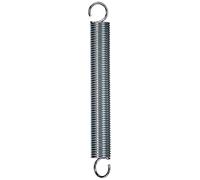 Chapuis 1 Piece Tension Spring, Galvanised Steel, Double Hook, 2.2mm Wire, 170mm Length, Gray