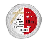 Chapuis fdb1210 Indicative Braided Polypropylene Rope - Break Strength 1/4 Diameter 12 mm Length 10 m - White