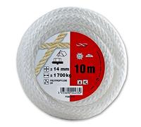 Chapuis FDB1410 Braided Polypropylene Rope - Breaking Strength Indicative 1.7 T - Diameter 14 mm - Length 10 m - White