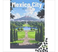Chapultepec Park for Adults 1000 Piece Puzzle | perfect indoor activity for a rainy day when the weather keeps the whole family at home all afternoon50x75cm