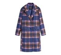 Chaq_Checkered Coat - female - Desigual - Single-Breasted Coats - Blue - XS - Coats XS
