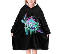 chaqlin Animal Sea Turtle Hooded Blanket Kids Long Wearable Blanket Hoodie Oversized Hooded Sweater Soft Flannel Hoodie Blanket for Boys Girls Fashion Winter Pullover Sweatshirt