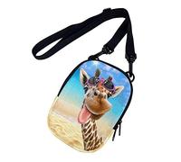 chaqlin Beach Giraffe Crossbody Bags Boys Girls Back to Schoolbags Shoulder Handbags Mini Messenger Bags Animal Crossbody Purse Phone Bags Sling Satchel for Women Men