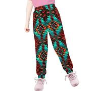 chaqlin Boys Girls Trousers for Age 12-13 Years,Aztec Ethnic Tribe Print Kids Sweatpants Activewear Clothes Casual Sport Yoga Pants Jogger Pants with Pocket