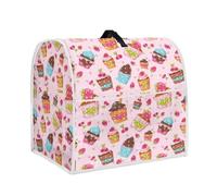 chaqlin Cake Dessert Stand Mixer Cover for Kitchen Small Appliance, Cartoon Dessert Cake Kitchen Mixer Cover Polyester Bread Machine Case Coffee Maker Covers with Pocket,Pink