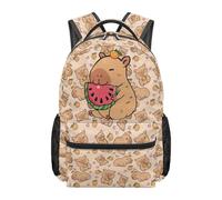 chaqlin Capybara Backpack Kids School Bags for Boys 17 Inch Rucksacks Daypacks Age 8-12 Years Children Backpack Students Book Bags for Secondary School