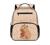 chaqlin Capybara School Bag for Boys Rucksacks Small Bookbags 13 Inch Backpack School Bag for Kids Backpacks Daypacks Laptop Rucksack for Age 4-6 Years