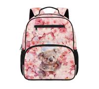 chaqlin Cherry Blossoms Backpack for Girls Rucksack Koala Bookbag Back to School Backpack 13 Inch Cute Small Rucksacks Zipper Daypacks for Preschool Kindergarten