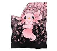 chaqlin Cute Axolotl Blanket for Girls Cute Throw Blanket Cozy Plush Bed Flannel Blanket Axolotl Gifts Toys for Girls Birthday Gifts
