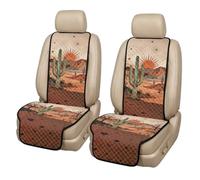 chaqlin Desert Cactus Car Front Seat Covers 2 Pack Elastic Universal Fit