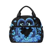 chaqlin Floral Bird Lunch Box for Boys Back to School Cooler Bag Thermal Insulated Lunch Bag Stitch Cooler Bags with Bottle Holder