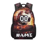chaqlin Football Custom Backpack for School Girls Rucksacks 17 Inch Backpacks Bookbags Large Capacity Rusksacks Primary School Bags for 6th Grade Student