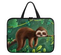 Chaqlin Funny Sloth Laptop Sleeve Briefcase Handbag Women Men Slim Computer Bag Work Bag, 15 Inch Laptop Protective Case Portable Notebook Cover with Zipper