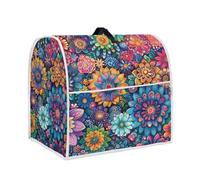 chaqlin Hippie Art Lotus Stand Mixer Cover Kitchen Aid Mixer Protector,Vintage Blossom Flower Dustproof Covers Fit All Tilt Head & Bowl Lift Models Mixers