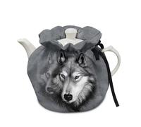 chaqlin Insulated Teapot Dust Cover Animal Wolf Print Kettle Quilt Breakfast Warmer Household Teapot Cover Washable Tea Cozy For Teapot,Keep Warm And Decorative Pots Cozy