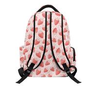 chaqlin Kids School Bag Strawberry Backpack 17 Inch Daypack for Girls Back to School Backpack Age 8-12 Years Flip Bookbags for Primary Elementary School
