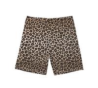 chaqlin Leopard Skin Printed Beach Shorts for Kids Boys Causal Sport Running Slim Shorts Summer Beach Surfing Swiming Trunks Boardshorts for Age 9-10 Years Old