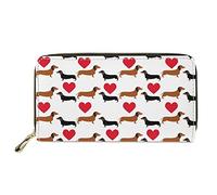 chaqlin Lovely Dachshund Pet Dog Wallet for Women,PU Leather Long Purse ID Cards Clutch Handbag Ladies Girls Party Phone Bags Gifts