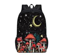 chaqlin Mushroom School Bags Kids Girls Backpack Fantastic Mushroom School Bookbags Large Capacity Travel Rucksack 17 Inch Animal Print School Backpack for Kindergarten Preschool