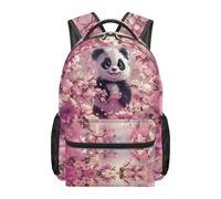 chaqlin Panda Backpack for Girls School Bag Kids Backpack Cute Rucksacks 17 Inch Bookbags Students Secondary School Bag with Compartments