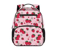 chaqlin Strawberry School Bags for Girls 13 Inch Backpack Back to School Backpack Kids Bookbags Kindergarten School Bag Cute Small Rucksacks for Age 4-6 Years