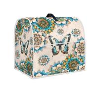 chaqlin Vintage Lotus Butterfly Stand Mixer Cover for Kitchen Food Mixer Cover Decorations Kitchen Blender Cover Stain Resistant Kitchen Mixer Cover with Pocket for Stand Mixer